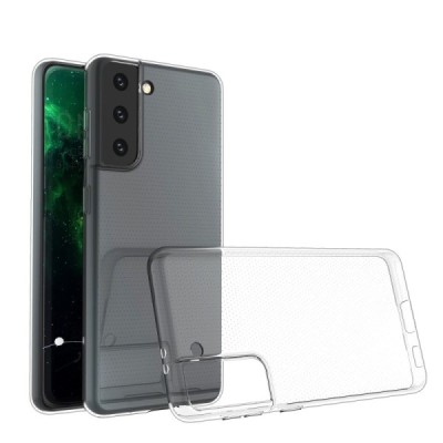 Samsung Galaxy S21 (G991B) skaidrus kieto silikono TPU ploniausias pasaulyje dėklas - nugarėlė | Priedai.lt