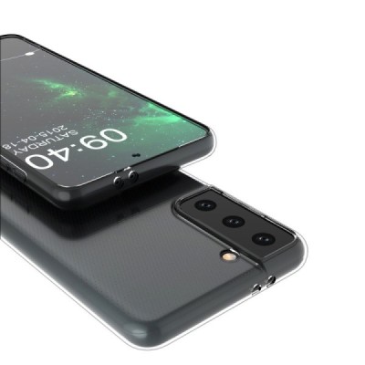 Samsung Galaxy S21 (G991B) skaidrus kieto silikono TPU ploniausias pasaulyje dėklas - nugarėlė | Priedai.lt