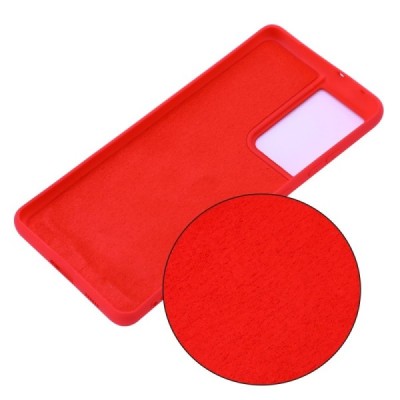 Samsung Galaxy S21 Ultra (G998B) Shell kieto silikono TPU raudonas dėklas - nugarėlė | Priedai.lt