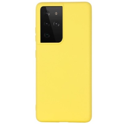 Samsung Galaxy S21 Ultra (G998B) Shell kieto silikono TPU geltonas dėklas - nugarėlė | Priedai.lt