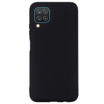 Samsung Galaxy A12 (A125F) Shell kieto silikono TPU juodas dėklas - nugarėlė | Priedai.lt