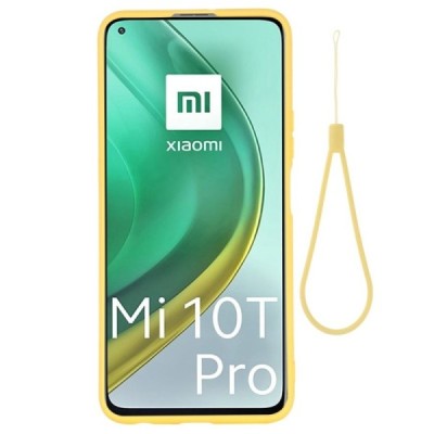 Xiaomi Mi 10T (Mi 10T Pro) Shell kieto silikono TPU geltonas dėklas - nugarėlė | Priedai.lt