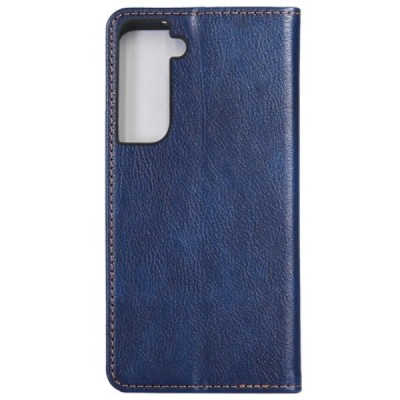 Solidus Samsung Galaxy S21+ (G996B) mėlynas odinis atverčiamas dėklas | Priedai.lt