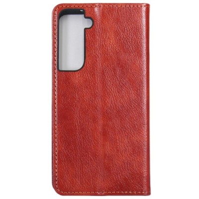 Solidus Samsung Galaxy S21+ (G996B) rudas odinis atverčiamas dėklas | Priedai.lt