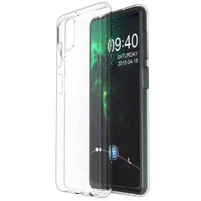 Samsung Galaxy A12 (A125F) skaidrus kieto silikono TPU ploniausias pasaulyje dėklas - nugarėlė | Priedai.lt