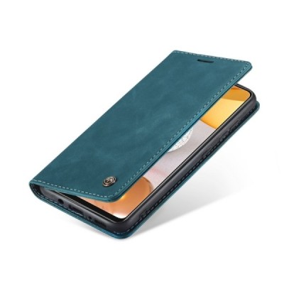 Samsung Galaxy S21+ (G996B) CaseMe Retro solidus atverčiamas žalias odinis dėklas - knygutė | Priedai.lt