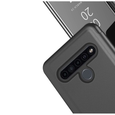 LG K61 plastikinis atverčiamas juodas dėklas | Priedai.lt