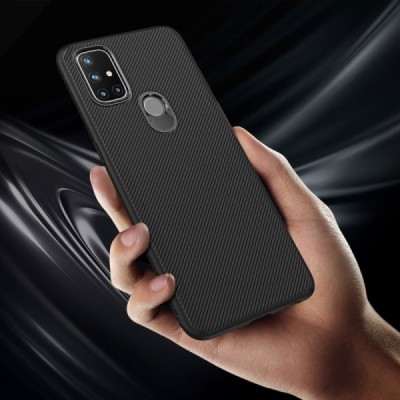 OnePlus Nord N10 5G kieto silikono TPU juodas dėklas - nugarėlė | Priedai.lt