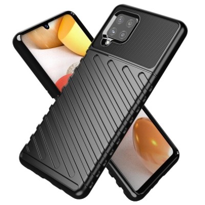 Samsung Galaxy A42 5G Twill kieto silikono TPU juodas dėklas - nugarėlė | Priedai.lt