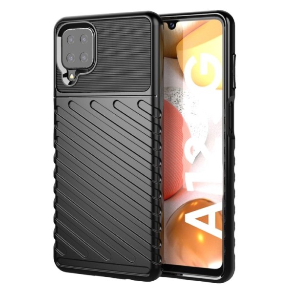 „Twill“ Kõva silikoon (TPU) kaaned - must (Galaxy A12)