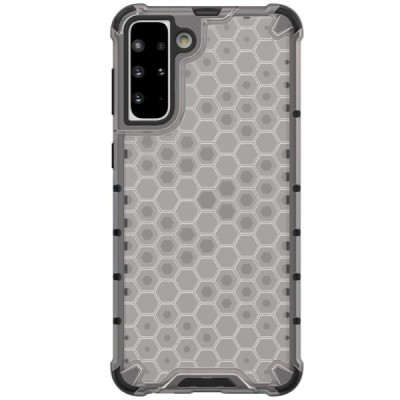 Honeycomb sustiprintos apsaugos Samsung Galaxy S21+ (G996B) skaidrus kieto silikono (TPU) ir plastiko dėklas | Priedai.lt