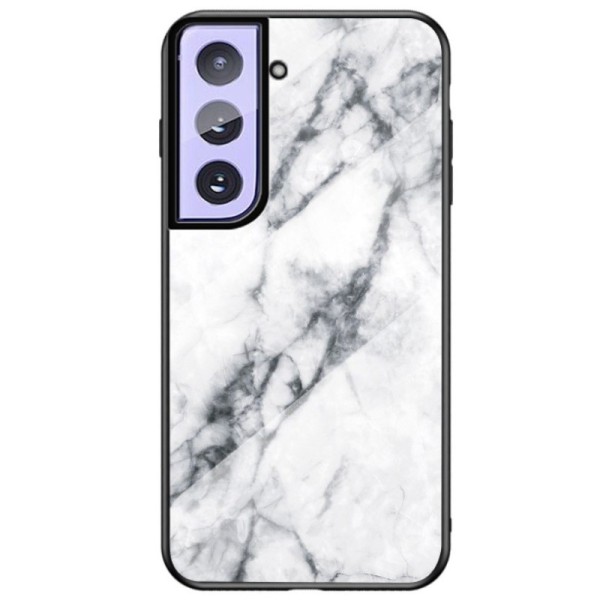 „Marble“ Kõva silikoon (TPU) kaaned - valge (Galaxy S21)