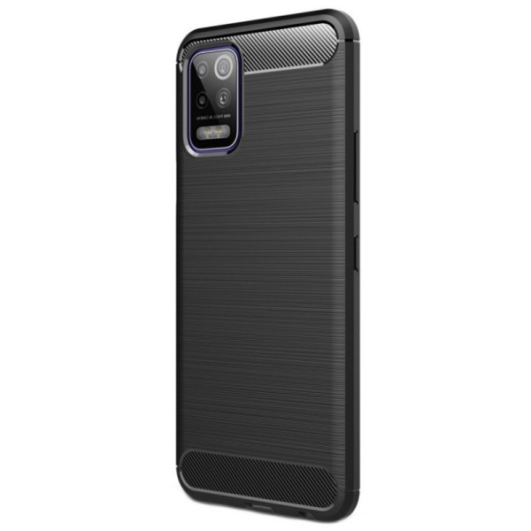 „Carbon“ Kõva silikoon (TPU) kaaned - must (K52)