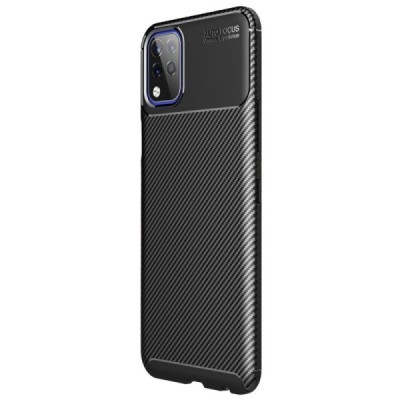 LG K42 „Carbon“ Fiber kieto silikono TPU juodas dėklas - nugarėlė | Priedai.lt