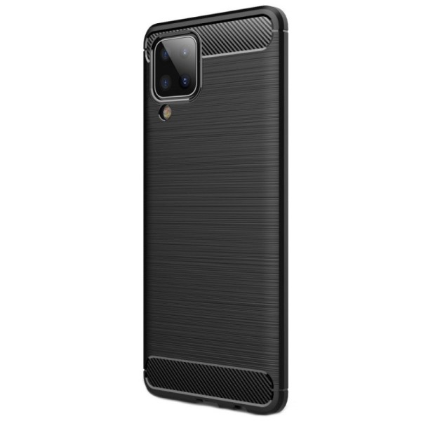 „Carbon“ Kõva silikoon (TPU) kaaned - must (Galaxy A12)