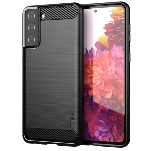 „Mofi“ Kõva silikoon (TPU) kaaned - must (Galaxy S21+)