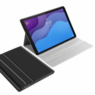 Lenovo Tab M10 10.1" HD Gen 2 (X306F, X306X) „Frame“ atverčiamas juodas odinis dėklas - knygutė (sulankstomas) | Priedai.lt