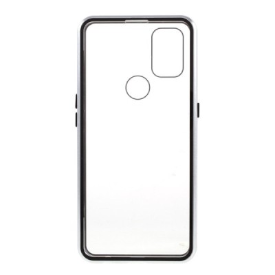 OnePlus Nord N10 5G Frame läbipaistev (läbipaistev) magnetiline topeltplastist korpus | Priedai.lt