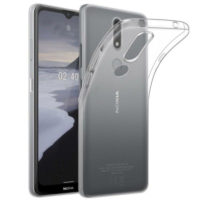 Nokia 2.4 kieto silikono TPU skaidrus dėklas - nugarėlė | Priedai.lt