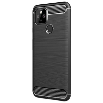 Google Pixel 5 „Carbon“ kieto silikono TPU juodas dėklas - nugarėlė | Priedai.lt