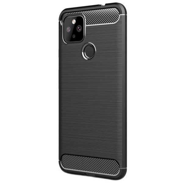 „Carbon“ Kõva silikoon (TPU) kaaned - must (Pixel 4A 5G)