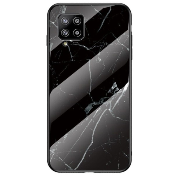 „Marble“ Kõva silikoon (TPU) kaaned - must / kuldne (Galaxy A42 5G)