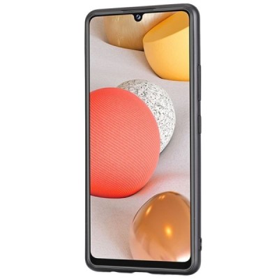 Soft Slim serijos Samsung Galaxy A42 5G juodas odinis dėklas - nugarėlė | Priedai.lt