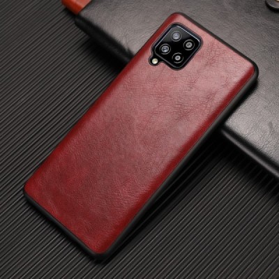 Soft Slim serijos Samsung Galaxy A42 5G raudonas odinis dėklas - nugarėlė | Priedai.lt