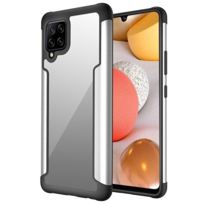 Samsung Galaxy A42 5G skaidrus sidabro spalvos apvadais kieto silikono (TPU) dėklas | Priedai.lt