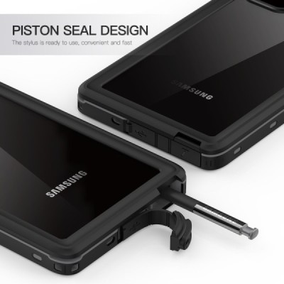 Samsung Galaxy Note 20 (N980F) „Redpepper“ Waterproof  juodas sustiprintos apsaugos dėklas | Priedai.lt