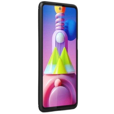 Samsung Galaxy M51 (M515) „Carbon“ kieto silikono TPU juodas dėklas - nugarėlė | Priedai.lt