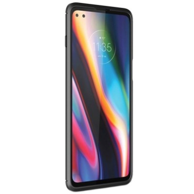 Motorola Moto G 5G Plus „Carbon“ kieto silikono TPU juodas dėklas - nugarėlė | Priedai.lt