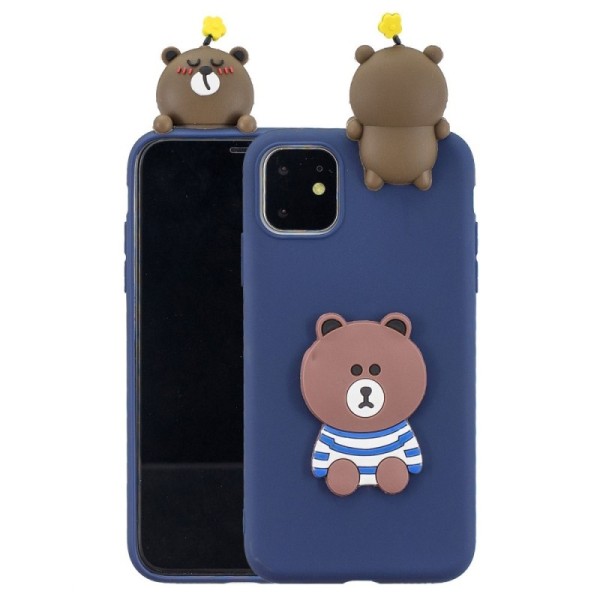 „Squezy“ Bear Kõva silikoon (TPU) kaaned - sinine (iPhone 11)