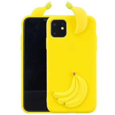 Apple iPhone 11 „Squezy“ Banana kieto silikono TPU geltonas dėklas - nugarėlė | Priedai.lt