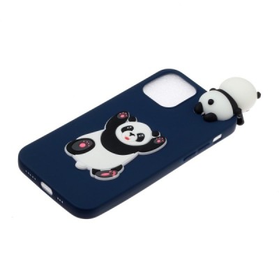 Apple iPhone 12 (12 Pro) „Squezy“ Panda kieto silikono TPU mėlynas dėklas - nugarėlė | Priedai.lt