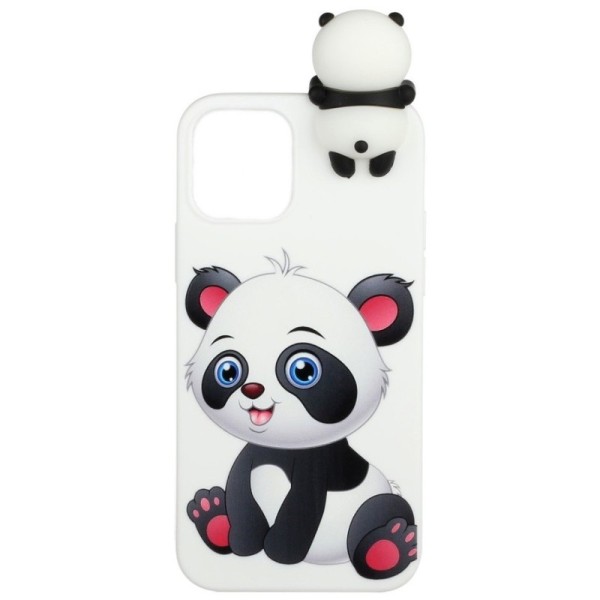 „Squezy“ Panda Kõva silikoon (TPU) kaaned - valge (iPhone 12 / 12 Pro)