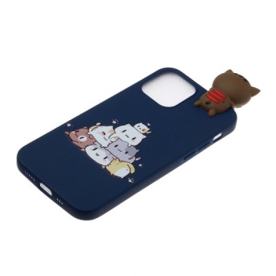 Apple iPhone 12 (12 Pro) „Squezy“ Cats kieto silikono TPU mėlynas dėklas - nugarėlė | Priedai.lt