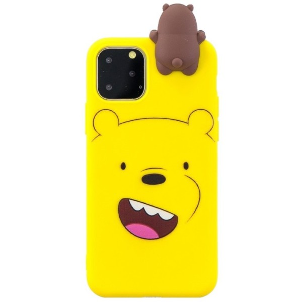 „Squezy“ Bear Kõva silikoon (TPU) kaaned - kollane (iPhone 11 Pro)