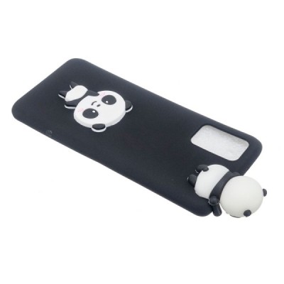 Samsung Galaxy A41 (A415F) „Squezy“ Panda kieto silikono TPU juodas dėklas - nugarėlė | Priedai.lt