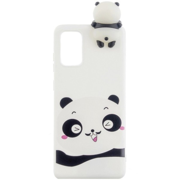 „Squezy“ Panda Kõva silikoon (TPU) kaaned - valge (Galaxy A41)