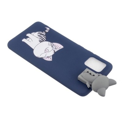 Samsung Galaxy A41 (A415F) „Squezy“ Cat kieto silikono TPU mėlynas dėklas - nugarėlė | Priedai.lt