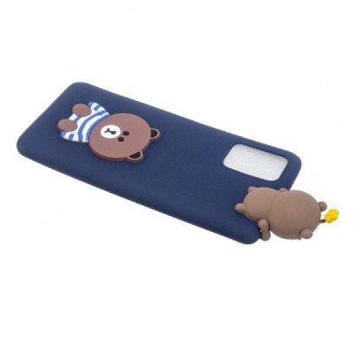 Samsung Galaxy A41 (A415F) „Squezy“ Bear kieto silikono TPU mėlynas dėklas - nugarėlė | Priedai.lt
