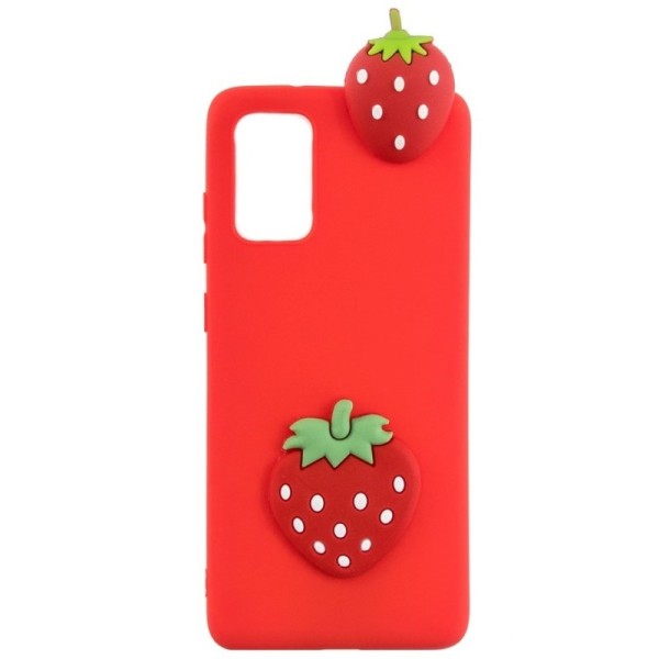 „Squezy“ Strawberry Kõva silikoon (TPU) kaaned - punane (Galaxy A41)