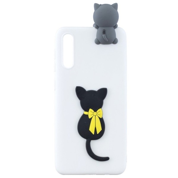„Squezy“ Cat Kõva silikoon (TPU) kaaned - valge (Galaxy A50 / A50s / A30s)