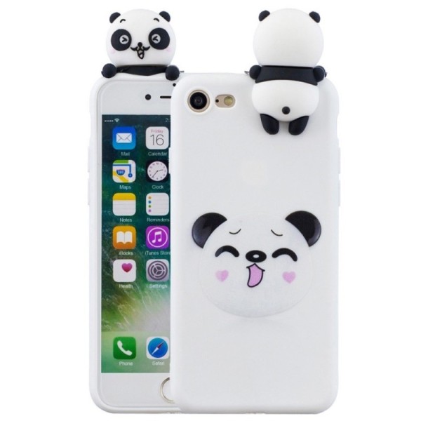 „Squezy“ Panda Kõva silikoon (TPU) kaaned - valge (iPhone 7 / 8 / SE 2020 / SE 2022)