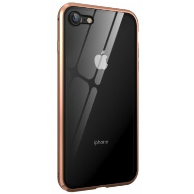 Apple iPhone 7 (iPhone 8, SE 2020) Frame skaidrus (permatomas) magnetinis dvigubas plastikinis dėklas | Priedai.lt