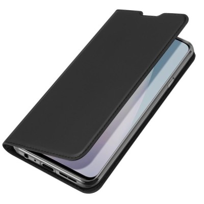 „Dux Ducis“ Skin serijos OnePlus Nord N10 5G juodas odinis atverčiamas dėklas | Priedai.lt