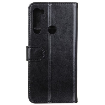 Samsung Galaxy M11 (M115F) atverčiamas juodas odinis dėklas - piniginė | Priedai.lt