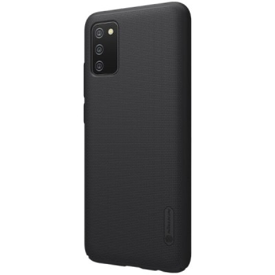 Samsung Galaxy M02s „Nillkin“ Frosted Shield juodas plastikinis dėklas, nugarėlė | Priedai.lt