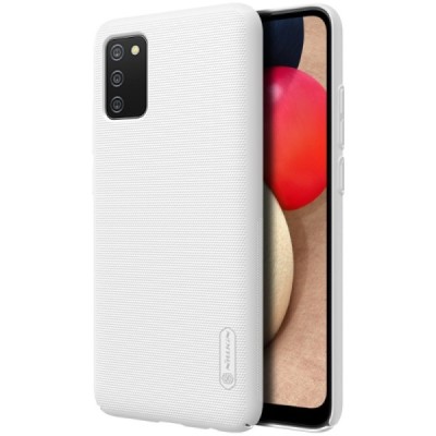 Samsung Galaxy M02s „Nillkin“ Frosted Shield baltas plastikinis dėklas, nugarėlė | Priedai.lt